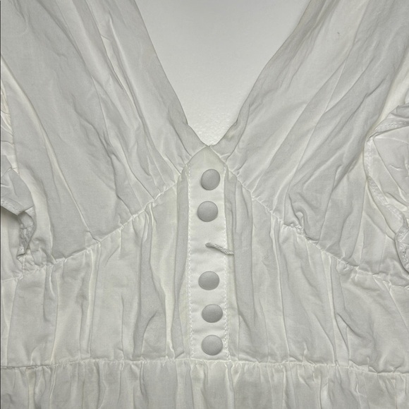 Aqua White Ruffled Tie Back Maxi Dress - Picture 5 of 14